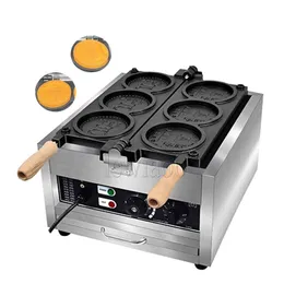 4 Grid Commercial Non-Stick Coating Korean Gold Monefle Waffle Machine okrągłe kształt Chleb Chleb Cartoon Waffle Maker Skorzystaj z przekąsek