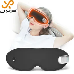 JXP Compress Eye Massage con vibrazione del calore Maschera per il sonno Pressione dell'aria Blackout 3D 3 in 1 Caricatore Strumento per massaggi a secco 240305