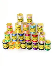 15mm 70MROLL Mixed Nylon Satin Korean Knotting Silkeslen Macame Cording Beading Flätad armbandsträngsträngvävning Hantverk9029786