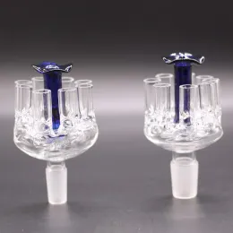 Revolver Bongs Bowl 8 Shots Hookahs Glass Bowls Smoking Water Pipes Adapter med 14mm 18mm Male Joint Bong Slides Bowl 11 LL