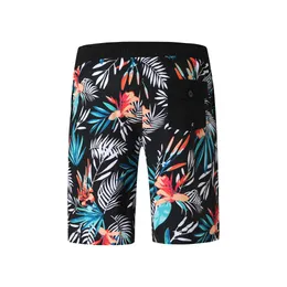 Четырехсторонние эластичные пляжные брюки с подкладкой из модных пятичастных брюк с принтом для мужских шорт