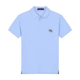 Typiska varumärken Herrpolos Business T-shirt Sommarpar Multicolor Trademark Embroidery Casual Flip Collar Pure Cotton Short Sleeve Asiatisk storlek