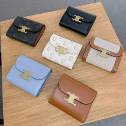 Women mini Luxury Wallets Designer TRIOMPHES Wallet id card Coin Purses CardHolder keychain money cowhide fashion Leather chain Key pouch mens Card Holders purses