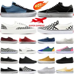 van scarpe old skool tela scarpe casual uomo donna og designer skateboard nero slip on bianco blu rosso piatto scarpe da ginnastica con plateau scarpe sportive da uomo all'ingrosso