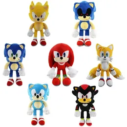 2024 Super Plush Toy The Hedgehog Amy Rose Knuckles Tails Cute Cartoon Soft Stuffed Doll Birthday Gift For Children