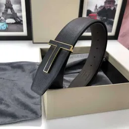 Tom Fords Belt Leather Toms Fords äkta kvinnor midjeband lyxkvalitetsdesigner Big Belt Buckle With Fashion Men High Clothing Accessories Belt 718