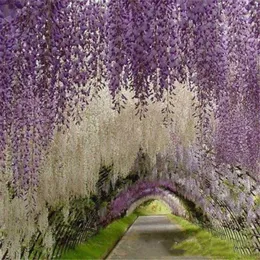 Romantyczne sztuczne kwiaty symulacja wisteria winorośli dekoracje ślubne długie krótkie jedwabne rośliny bukiet pokój biuro ogrodowy A8812554