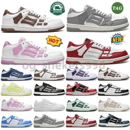 Running Shoes Fashion Amiriess Skelet Bones Runner Top Low Skel Skeleton Mulheres Menm Men Luxurno azul vermelho branco preto verde cinza original 35-46