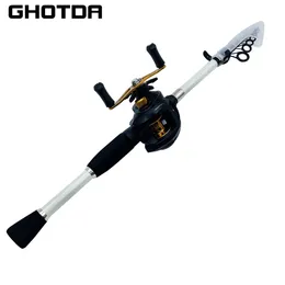 GDA Fishing Set CastingSpinning Rod and Reel Combo Portable Ultralight Travel Boat Single RodSet Strong Kit 240223