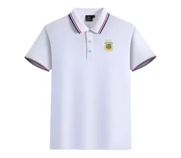 Argentina seleção nacional de futebol homens e mulheres polos mercerizado algodão manga curta lapela respirável esportes tshirt logotipo pode ser cu2986232