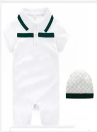 Cotone neonato vestiti firmati manica corta pagliaccetti del bambino Abbigliamento infantile neonate ragazze tute cappello 024 mesi8165156