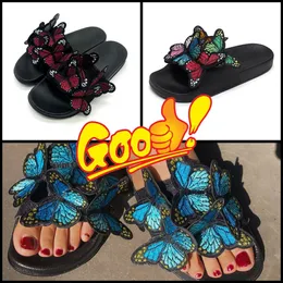 2024 New GAI Slipper sandal platform butterfly Slippers Designer womans Flat Flip flops outdoors pool Sliders beach Shoe