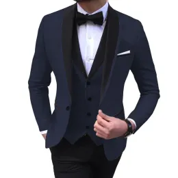 Suits Ehioe New 2023 Suit Men's Suit Threepiece Korean Version Slimfit Model Business Groomsman Suit Groom's Wedding Dress Men Suit