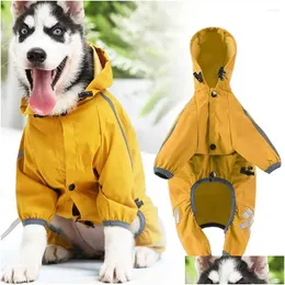 小型犬用の犬のアパレル防水服ペットレインコート子犬レインコートリフレクティブストリップヨーキーチワワPR R6c3ドロップ配信DHZDJ