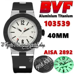 2022 BVF 103539アルミニウムチタンA2892オートマチック40mメンズウォッチラバークラッドロゴレターベゼルラミナススティーブアオキダイヤルラバーSTR231I