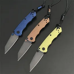 Mini BM 290 Folding Knife Aluminum Handle M4 Blade High Hardness Outdoor Camping Portable Defense Pocket Knives EDC Tool