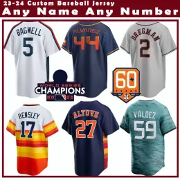 Custom Men Women Youth Houston''Astros''3 Jeremy Pena Baseball 2 Alex Bregman Jersey 27 Jose Altuve 44 Yordan Alvarez Astros Craig Biggio Yuli Gurriel Jose Abreu Nolan