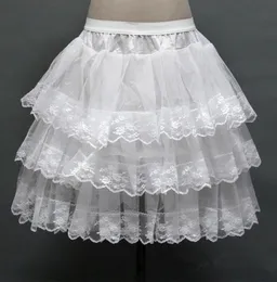 3 lager hoopless spets petticoat kvinnor korta petticoats en linje underskirt brud crinoline petticoat3293073