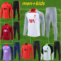 2023 2024 Tracksuits Homens Ternos de Treinamento de Futebol 23 24 Liverpos Olfc Train GAKPO DARWIN Luis Diaz Arnold MAC ALLISTER Tuta Jacket Kit Homens e Crianças Survetement