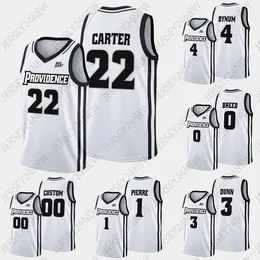 Niestandardowe NCAA Providence Friars 2022-23 Koszulki koszykówki uczelni domowe Jerseyrafael Castro Bryce Hopkins Devin Carter Clifton Moo XS-4xl