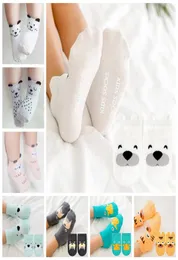 Baby Socks Boy Girl Cotton Socks Non Slip Newborn Floor Sock Cartoon Toddlers Skodon Hela 13 mönster DW56766200456