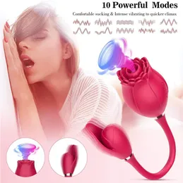 Oral Sex Clitoral Sucking Vibrator 10 Modes Suctions Lick Pussy Sucker Nipple Stimulator Rose Toys for Womens Love Egg Dildo Clit 2411727
