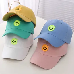 Корейская шляпа для мальчиков, новая детская бейсбольная шляпа на весну и осень, летняя шляпа от солнца, шляпа с улыбающимся лицом для девочек, шляпа с утиным языком