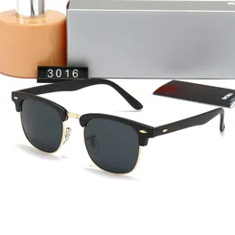 Óculos de sol designer Óculos de sol Ray para mulheres e homens novos óculos de sol de vidro Liudando a tendência da moda férias de lazer 3016 com caixa