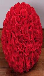 Artificial rosa flor de seda beijando bolas 15cm pendurado flores bola para casamento enfeites de natal decoração de festa suprimentos7891549