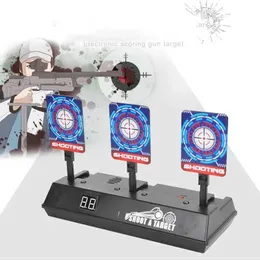 Игрушечный пистолет с автоматическим сбросом, электрическая стрельба по мишени, аксессуары для бластеров, тренировочная мишенная игрушка, звуковая световая игра, детские игрушки, подарки на Хэллоуин 240307