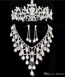 Tiaras Gold Tiaras Headpieces Crowns Wedding Hair Jewelry Neceklace Earring 전체 패션 소녀 이브닝 파티 파티 드레스 Chr1022474