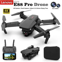 Droni E88 Pro Drone 4k professionale HD 8k Rc aereo doppia fotocamera testa grandangolare telecomando quattro elicotteri giocattolo Q240311