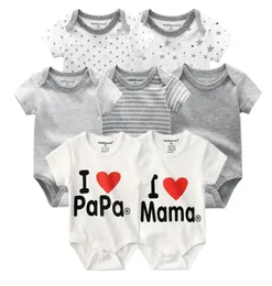 New للجنسين Baby Rompers 100 القطن طفل الرضيع جسم قصير الأكمام كرتون مطبوعة Roupas de Bebe Baby Boy Girl الملابس 2103048298887