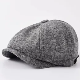 Gamla män stor storlek åttkantig hatt fritid hattar vuxna sboy cap head plus basker 5658 cm 5860 cm 6063cm 240227