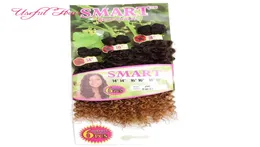 Smart kvalitet syntetiskt inslag hår ombre färg jerry curl virkning hårförlängningar flätning virkning flätor hår väver marley 2772261