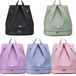 Lu Damen Yogo Rucksack Tasche Neu Trocken und Nass getrennt mit Schuhaufbewahrung Wasserdicht für LL Fit Gym2716