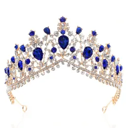 High quality crystal pearl baroque bridal accessories rhinestone headwear wedding crown 2408