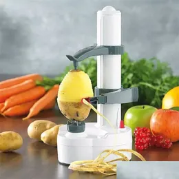 Utensili per frutta e verdura Zk30 Mtifunction Pelapatate elettrico per frutta e verdura Matic Acciaio inossidabile Apple Cucina Taglierina per patate Hine 2 Dhpil