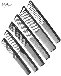 6 Designs Professional Heat Resistant Carbon Comb Set Black Haircut Barber Comb In Carbon Fibre M066481488