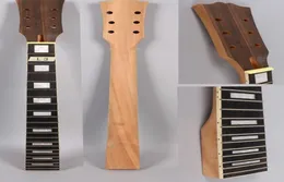 Yinfente guitarra elétrica pescoço 22 traste inacabado substituição de guitarra jacarandá fretboard bloco inlay4639700