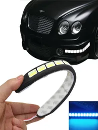 Novo quadrado 21cm dobrável led gadget luz de circulação diurna 100 à prova dwaterproof água cob luzes do dia flexível ledcar drl lâmpada condução epa1568643