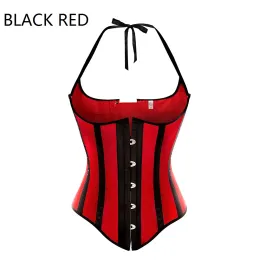 Camis Caudatus Sexy Black and Red Corsets and Bustiers Stripe Underbust Corset Bustier Basque Corsets Ett for Women Sexy Lingerie