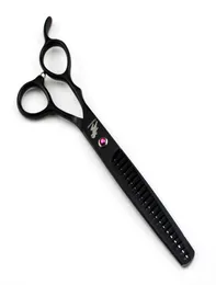 Lander 70quot Highquality Japan 440C LEFTHANDED Black Thunning Scissors for Pet Grooming Scissors5616458