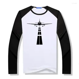 メンズTシャツパイロット飛行機シャツメンモーダル長袖睡眠リピートビンテージTシャツoネックラグランティー