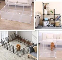 Köpek Çitleri Pet Playpen Diy Hayvan Kedi Sandığı Mağara Çok Fonksiyonlu Uyku Kennel Tavşanları Guinea Pig Cage LJ2012013970268