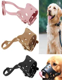 SML LEATHER DOG MUSBLE ANTI BARK BITE CHEW JUSTABLE DOG TRÄNING MUSBLE FÖR HUNDAR små medelstora hund husdjursprodukter4557224