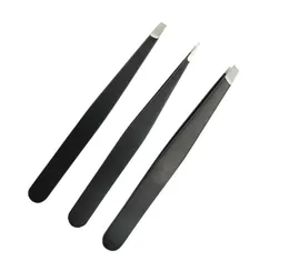 Eyebrow Tools Stencils 3pcs Professional Small Ingrown Hair Gift Splinter Travel Pincer Makeup Stainless Steel Tool Tip Tweezer 7374861