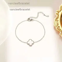 VAN FOUR LEAF CLOVER BRACELET Cleef Van 4Four Leaf leaf vally clefly clover clover 매력 팔찌 팔찌 체인 18k 금 마노 쉘 어머니 여자 여자 웨딩 쥬얼리