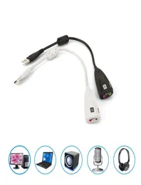 بطاقة صوت USB الخارجية 71 قناة 3D Audio Adapter 35mm Headset استبدال للكمبيوتر الشخصي Desktop Notebook JK2008KD7770462