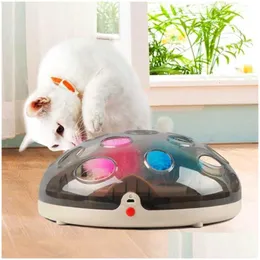 Cat Toys Interactive Funny Toys For Cat Electric Feather Exercise Chaser Training Toy Rechargeable Maglev Bouncing 210929 Drop Deliver Dhnx2